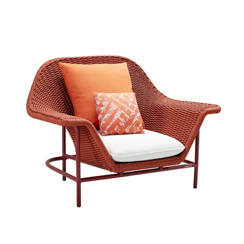 Outdoor leisure rattan sofa courtyard hotel balcony villa open-air leisure rattan chair coffee table sofa