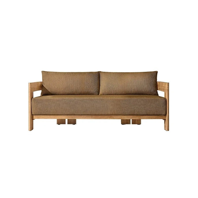 Luxury Teak Outdoor Garden Sofa Set One Seat Modern Durable Waterproof Rust Proof Washable Farmhouse Apartment Villa Hotel