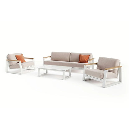 Outdoor Sofa Tea Table Combination Courtyard Garden Hotel Outdoor Leisure Outdoor Aluminum Alloy Furniture