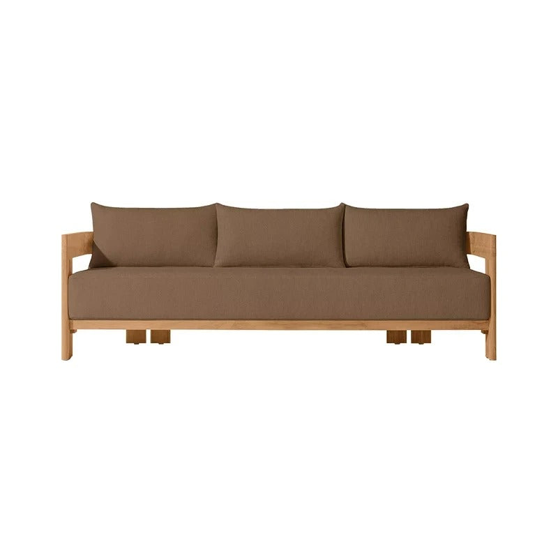 Luxury Teak Outdoor Garden Sofa Set One Seat Modern Durable Waterproof Rust Proof Washable Farmhouse Apartment Villa Hotel