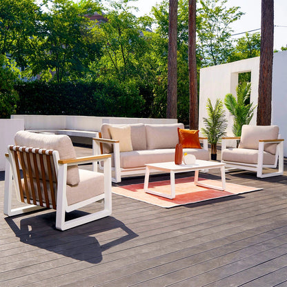 Outdoor Sofa Tea Table Combination Courtyard Garden Hotel Outdoor Leisure Outdoor Aluminum Alloy Furniture